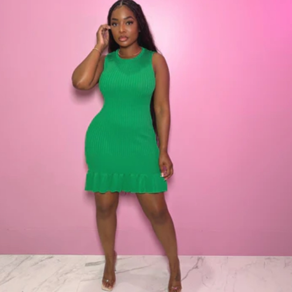 Ruffle bottom dress